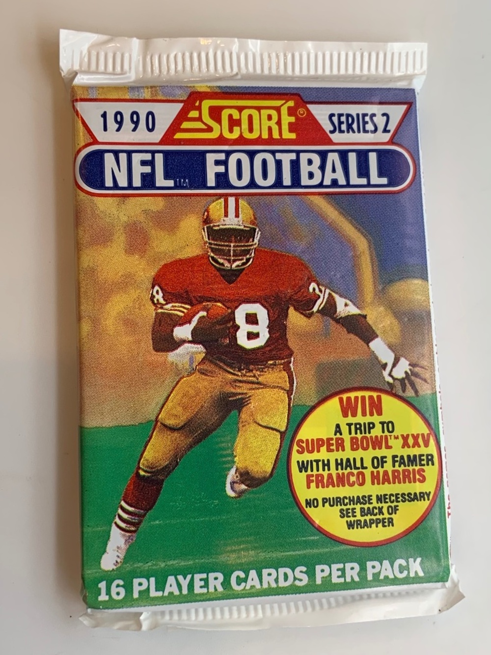 Vintage 1990 Score NFL Football Series 2 Player Trading Cards Pack of 16 Sealed